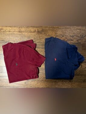 Polo Ralph Lauren Classic Crew Tee - Burgundy & Navy